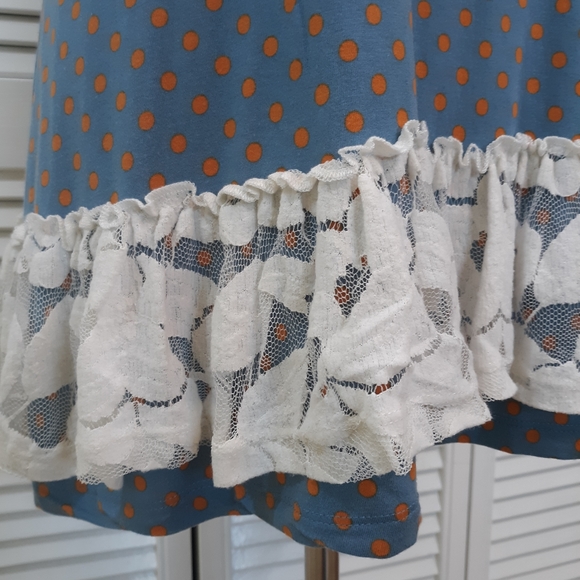 Matilda Jane polka dot lace top blouse sz XS *B - Picture 2 of 5